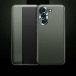 For Huawei Nova 10 Side Display Plain Leather Phone Case(Green)