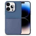For iPhone 14 Pro Liquid Silicone Skin Feel Phone Case with Card Slot(Blue)