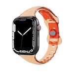 Silicone Watch Band For Apple Watch Ultra 49mm / Series 8&7 45mm / SE 2&6&SE&5&4 44mm / 3&2&1 42mm(Transparent Orange)