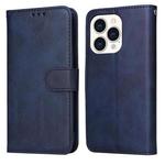 For iPhone 14 Pro JSM Calf Texture Leather Phone Case(Blue)