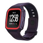 For Fitbit Versa Integrated Protection Silicone Watch Band(Blue Red)