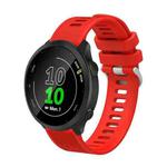 For Garmin Forerunner 55 20mm Silicone Twill Watch Band(Red)