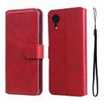 For Samsung Galaxy A03 Core JUNSUNMAY  Calf Texture Leather Phone Case(Red)