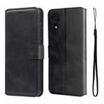 For Samsung Galaxy A03 Core JUNSUNMAY  Calf Texture Leather Phone Case(Black)