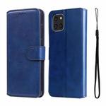 For Samsung Galaxy A03 Global 164mm / A03 Indonesian JUNSUNMAY Calf Texture Leather Phone Case(Blue)