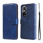 For Honor 50 Pro / Huawei Nova 9 Pro JUNSUNMAY  Calf Texture Leather Phone Case(Blue)