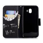 Colored Drawing Pattern Horizontal Flip Leather Case for Samsung Galaxy J4,with Holder & Card Slots & Wallet(Smirk)
