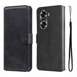 For Honor 60 JUNSUNMAY Calf Texture Leather Phone Case(Black)