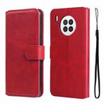 For Honor 50 Lite 5G / Huawei Nova 8i JUNSUNMAY Calf Texture Leather Phone Case(Red)