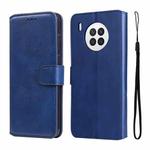 For Honor 50 Lite 5G / Huawei Nova 8i JUNSUNMAY Calf Texture Leather Phone Case(Blue)