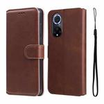 For Honor 50 5G / Huawei Nova 9 JUNSUNMAY Calf Texture Leather Phone Case(Brown)