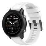 For Garmin Forerunner 955 22mm Solid Color Silicone Watch Band(White)
