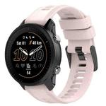 For Garmin Forerunner 955 22mm Solid Color Silicone Watch Band(Sand Pink)
