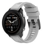 For Garmin Instinct 22mm Solid Color Silicone Watch Band(Rock Gray)