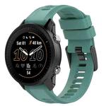 For Garmin Approach S62 22mm Solid Color Silicone Watch Band(Pine Green)