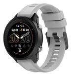 For Garmin Fenix 5 22mm Solid Color Silicone Watch Band(Rock Gray)