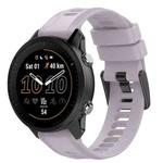 For Garmin Forerunner 935 22mm Solid Color Silicone Watch Band(Lavender Purple)