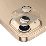 For iPhone 14 / 14 Plus ENKAY Aluminium Alloy Tempered Glass Lens Cover Film(Gold)