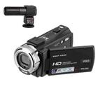 V12 3.0 inch Rotatable LCD Screen 20MP 16X Digital Zoom 1080P Recording Video Camera Camcorder, Model:Standard + Microphone