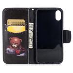 Colored Drawing Pattern Horizontal Flip Leather Case for Samsung Galaxy A8&A530,with Holder & Card Slots & Wallet(Bear)