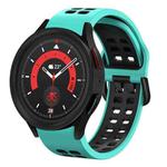For Samsung Galaxy Watch 5  40mm 20mm Breathable Two-Color Silicone Watch Band(Water Duck+Black)