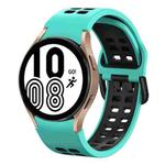 For Samsung Galaxy Watch 4 40mm 20mm Breathable Two-Color Silicone Watch Band(Water Duck+Black)