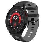 For Samsung Galaxy Watch 5  40mm 20mm Two-Color Silicone Watch Band(Black+Grey)