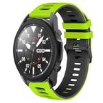 For Samsung Galaxy Watch 5 Pro  45mm 20mm Two-Color Silicone Watch Band(Green+Black)