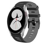 For Samsung Galaxy Watch 4 40mm 20mm Two-Color Silicone Watch Band(Black+Grey)
