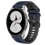 For Samsung Galaxy Watch 4 40mm 20mm Two-Color Silicone Watch Band(Midnight Blue+Black)