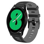 For Samsung Galaxy Watch 4 44mm 20mm Two-Color Silicone Watch Band(Black+Grey)