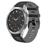 For Samsung Galaxy Watch 4 Classic 46mm 20mm Two-Color Silicone Watch Band(Black+Grey)