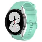 For Samsung Galaxy Watch4 40mm 20mm Plaid Solid Color Silicone Watch Band(Water Duck)
