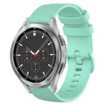 For Samsung Galaxy Watch4 Classic 46mm 20mm Plaid Solid Color Silicone Watch Band(Water Duck)