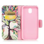 Colored Drawing Pattern Horizontal Flip Leather Case for Samsung GalaxyJ330&J3,with Holder & Card Slots & Wallet(Tree of Life)