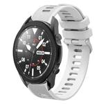 For Samsung Galaxy Watch5 Pro  45mm 20mm Twill Solid Color Silicone Watch Band(White)