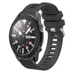 For Samsung Galaxy Watch5 Pro  45mm 20mm Twill Solid Color Silicone Watch Band(Grey)