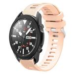 For Samsung Galaxy Watch5 Pro  45mm 20mm Twill Solid Color Silicone Watch Band(Pink)