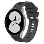 For Samsung Galaxy Watch4 40mm 20mm Twill Solid Color Silicone Watch Band(Grey)
