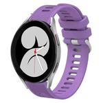For Samsung Galaxy Watch4 40mm 20mm Twill Solid Color Silicone Watch Band(Purple)