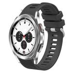 For Samsung Galaxy Watch4 Classic 42mm 20mm Twill Solid Color Silicone Watch Band(Grey)