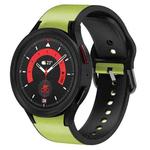 For Samsung Galaxy Watch 5 40mm 20mm Silicone Adhesive Leather Watch Band(Lime Color)