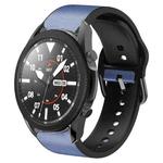 For Samsung Galaxy Watch 5 Pro 45mm 20mm Silicone Adhesive Leather Watch Band(Blue)