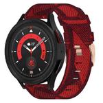 For Samsung Galaxy Watch5 40mm 20mm Nylon Woven Watch Band(Red)