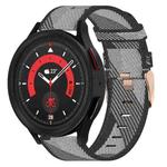 For Samsung Galaxy Watch5 40mm 20mm Nylon Woven Watch Band(Grey)