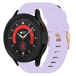 For Samsung Galaxy Watch5 44mm 20mm Nylon Woven Watch Band(Light Purple)