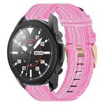 For Samsung Galaxy Watch5 Pro 45mm 20mm Nylon Woven Watch Band(Pink)