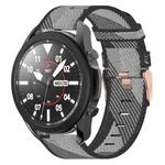 For Samsung Galaxy Watch5 Pro 45mm 20mm Nylon Woven Watch Band(Grey)