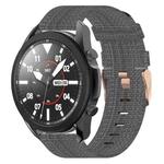 For Samsung Galaxy Watch5 Pro 45mm 20mm Nylon Woven Watch Band(Dark Grey)