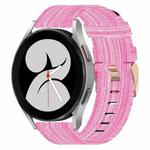 For Samsung Galaxy Watch4 40mm 20mm Nylon Woven Watch Band(Pink)